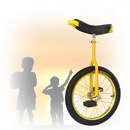 GAOYUY Bici GAOYUY Monociclo da 16 / 18 / 20 / 24 Pollici, Sport in Bicicletta All'aperto Forte E Robusto per Principianti Bambini Adulti Esercizio Fun Bike Cycle Fitness (Color : Yellow, Size : 20 inch)