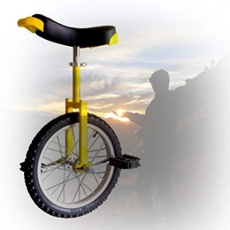 GAOYUY Bici GAOYUY Monociclo da Allenamento, 16 / 18 / 20 / 24 Pollici Monociclo Freestyle Skidproof Tire Cycle Balance Esercizio Fun Fitness per Bambini Adulti (Color : Yellow, Size : 16 inch)