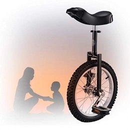 GAOYUY Bici GAOYUY Monociclo da Allenamento, Monociclo con Ruote da 16 Pollici Unisex Bambini / Adulti Pneumatico da Montagna Antiscivolo Esercizio di Ciclismo in Equilibrio (Color : Black, Size : 16 inch)