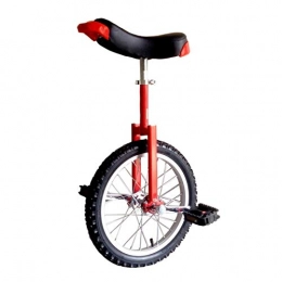GAOYUY Monocicli GAOYUY Monociclo, Pneumatico Antiscivolo Monociclo con Ruote da 16 / 18 / 20 / 24 Pollici for Bambini Principianti Adulti Esercizio Fun Bike Cycle Fitness (Color : Red, Size : 16 Inches)