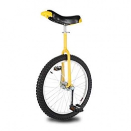 GAOYUY Monocicli GAOYUY Monociclo, Regolabile in Altezza Monociclo con Ruote da 16" / 18" / 20" Portante 120kg for Principianti / Professionisti / Bambini / Adulti (Color : Yellow, Size : 18 Inches)