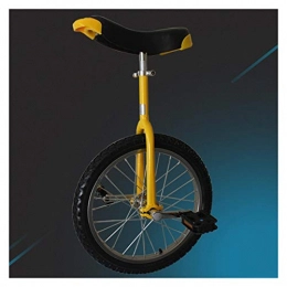 GAOYUY Bici GAOYUY Monociclo, Sedile Esteso Regolabile Monociclo con Ruote da 16 / 18 / 20 / 24 Pollici for Adulti Bambini Uomini Ragazzi Ragazzo Rider, Mountain Outdoor (Color : Yellow, Size : 20 Inches)