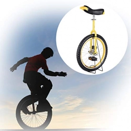 GAOYUY Monocicli GAOYUY Monociclo Unisex, Monociclo Freestyle da 16 / 18 / 20 / 24 Pollici Pneumatico Antiscivolo Regolabile Balance Cycling Use for Adulti, Bambini (Color : Yellow, Size : 18 Inches)