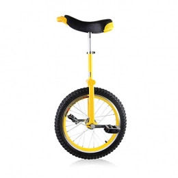 YYLL Bici Giallo - Wheel Monociclo Prova della Perdita di butile Rotella della Gomma Bicicletta Sport Fitness Esercizio Salute, 16Inch / 18Inch / 20Inch / 24Inch (Color : Yellow, Size : 18Inch)