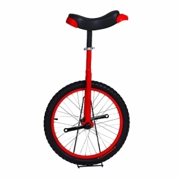 HXFENA Monocicli HXFENA Monociclo, Bambini Adulti Principianti Equilibrio Antiscivolo Regolabile Esercizio in Bicicletta Ruota Fitness Acrobatica Altezza Adatta da 140 a 150 CM / 18 Inches / Red