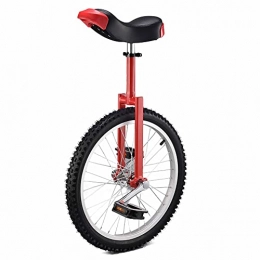 HXFENA Monocicli HXFENA Monociclo, Equilibrio Antiscivolo Regolabile Ciclismo Ruota per Esercizi Trainer Monocicli Sella Ergonomica Sagomata, per Principianti Adolescenti / 20 Inch / Red