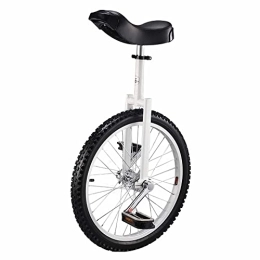 HXFENA Bici HXFENA Monociclo, Equilibrio Antiscivolo Regolabile Ciclismo Ruota per Esercizi Trainer Monocicli Sella Ergonomica Sagomata, per Principianti Adolescenti / 20 Inch / White