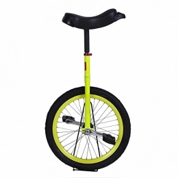 HXFENA Monocicli HXFENA Monociclo, Principianti Bambini Adulti Regolabile Antiscivolo Ruota Di Bicicletta Acrobatica Equilibrio Esercizio Di Ciclismo con Supporto / 20 Inches / Yellow