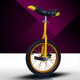 JUIANG Monocicli L'altezza del sedile può essere regolata liberamente Bicicletta Esercizio - Design ad angolo tondo a 65 ° - Con pneumatici in gomma - Cuscinetto ad alta silenziosità Monociclo 16 inch Local gold