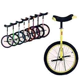 Lhh Bici Lhh Monociclo Monociclo A Ruota da 18 Pollici con Pneumatico da Montagna Antiscivolo, per Giovani Adulti Perdita di Peso / Viaggi / Puzzle per Migliorare / Forma Fisica (Color : Yellow)