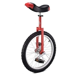 Lhh Monocicli Lhh Monociclo Monociclo per Bici per Adulti con Ruote Grandi, Monocicli da Ciclismo da 20"con Sella Ergonomica per Viaggi Acrobatici, Carico di 150 kg (Color : Red)