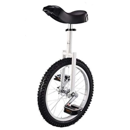 Lhh Monocicli Lhh Monociclo Monociclo per Bicicletta Balance per Bambini / Ragazzi / Ragazze Principianti, Monociclo con Morsetto A Sgancio Rapido dal Design Ergonomico - Bianco (Size : 20inch)