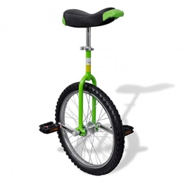 Lingjiushopping Monocicli Lingjiushopping - Monocicle regolabile verde e nero, diametro delle ruote: 50, 8 cm