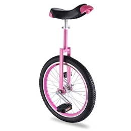  Monocicli Monociclo con Ruote Rosa per Ragazze / Bambini / Principianti di 12 Anni, Bici a Una Ruota da 16 Pollici con Telaio in Acciaio Resistente, Migliore