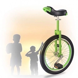 GAOYUY Bici Monociclo da 16 / 18 / 20 Pollici, con Cerchio in Lega Equilibrio Esercizio Fun Bike Fitness per Principianti Bambini Adulti Facile da Montare (Color : Green, Size : 16 inch)