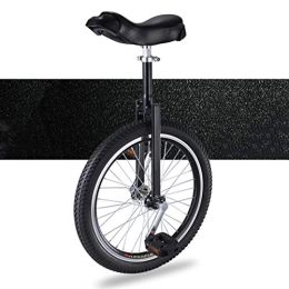 Generic Bici Monociclo Da Uomo Fun Monocycle Per Giovani Adulti, Monociclo Da Esterno Regolabile Con Cerchio In Lega, 16" / 18" / 20", Nero (Size : 18Inch Wheel)