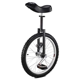 LRBBH Monocicli Monociclo, Equilibrio Antiscivolo Regolabile Ciclismo Ruota per Esercizi Trainer Monocicli Sella Ergonomica Sagomata, per Principianti Adolescenti / 20 Inch / Nero