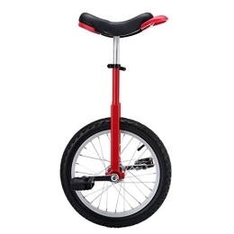LRBBH Monocicli Monociclo, Equilibrio Regolabile per Bambini Esercizio Di Ciclismo Spettacolo Acrobatico Competizione Di Fitness Sella Ergonomica Sagomata a Ruota Singola / 16 pollici / rosso