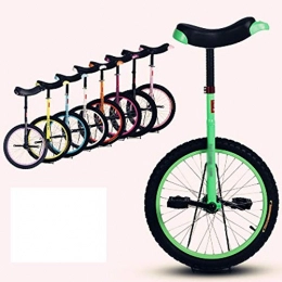 GAOYUY Monocicli Monociclo, Monociclo A Ruota da 18 Pollici Pedale Antiscivolo Forte E Robusto Equilibrio Esercizio Fun Fitness Facile da Montare (Color : Green, Size : 18 Inches)