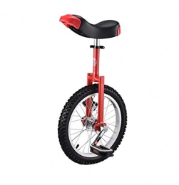 Lahshion Bici Monociclo per Bambini Adulti, Equilibrio Ciclismo Anti-Caduta, Anti-collisione antiusura, Pressione (Rosso, Giallo, Blu), Red, 16inch