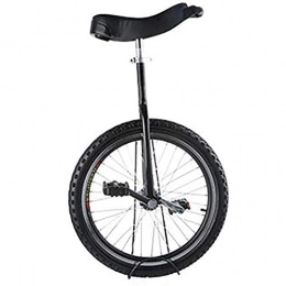AHAI YU Bici Monociclo per bambini Black 18 / 16inch monociclo a ruota singola per bambini ragazze ragazzi, 20 / 24 pollici di monocicli per principianti per adulti, sedile regolabile altezza, per divertimento fitne