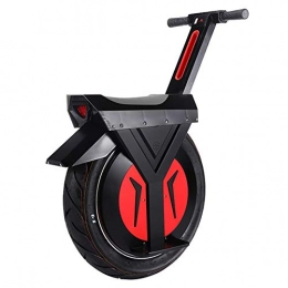 PINGTANG Monociclo Elettrico, Smart Self Balance Scooter con Altoparlante Bluetooth, 17 inch, 500W, 60km, Unisex Adulto, Monopattino Elettrico,Rosso
