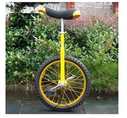 Jingyinyi Bici Ruote singole in lega di alluminio, ruote colorate, monociclo sportivo da 14-20 pollici, monoposto per bambini, bicicletta sportiva per adulti, cyclette-16 pollici giallo