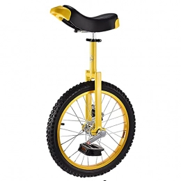 SSZY Monocicli SSZY Monociclo Ruote da 18 Pollici per Bambini Principianti Monociclo, Ragazzi Ragazze (età 8 / 9 / 10 / 11 / 12 Anni) Monocicli, Equilibrio Regolabile in Altezza in Bicicletta (Color : Yellow)