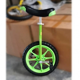 TXTC Bici TXTC 16 Pollici Bicicletta Equilibrio, Monociclo con Sedile Regolabile E di Blocco in Lega di Alluminio, for Principianti E Bambini Uomini, Donne Bici (Color : Green)