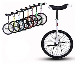 Unicycles Monocicli Unicycles per adulti, 24 pollici Balance Bike per persone alte Riders 175-190cm, Heavy Duty Unisex Adulto Big Kids, Carico 136 kg (Colore: Bianco) (Dimensioni: 24 Inch Wheel)