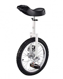 WXX Monocicli WXX Monociclo da 16 / 18 / 20 Pollici per Bambini Bici Senza Pedali con Altezza Regolabile del Treppiede Cyclette Antiscivolo, Bianca, 16 Inches