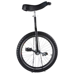 WYFX Bici WYFX Mamma / Papà / Adulto / Teen Balance Monociclo 20 Pollici, Femmina / Maschio Outdoor Monociclo con Cerchio In Lega & Stand, Altezza Utente 160-175cm (Colore: Nero, Misura : 20")