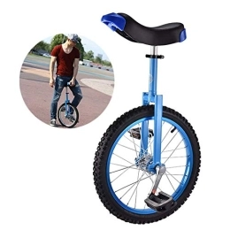 WYFX Bici WYFX Monociclo per Bambini Regolabile 16 / 18 Pollici Esercizio di Equilibrio Fun Bike Cycle Fitness, per Bambini dai 9-14 Anni, Sedile Comodo e Ruota Antiscivolo (Colore : Blu, Dimensioni : Ruota