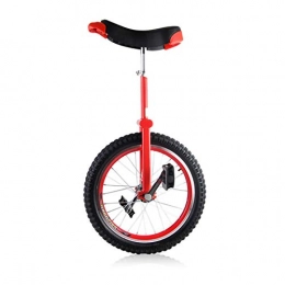 YYLL Monocicli YYLL 16inch / 18Inch / 20Inch / Frame 24Inch Monociclo Heavy Duty in Acciaio e Ruote in Lega for Adulti Bambino Uomo Teens Boy Rider (Red) (Color : Red, Size : 20Inch)