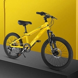  Mountain Bike 20 Inch Mountain Bike 6-Variable Speed Shock Absorption Ultra-Light Aluminum Alloy Bicycle (Orange) (Yellow)