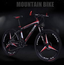 WZZZ-MM Bici 2021 - Bicicletta da mountain bike da 26 pollici, 27 velocità, freno a disco anteriore e posteriore, sospensione, per uomini e donne, rosso 24 velocità, 24 cm