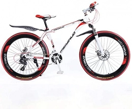 HJRBM Bici 26 pollici Mountain bike a 27 velocità per adulti, telaio completo in lega di alluminio leggera, sospensione anteriore della ruota per bicicletta da uomo, freno a disco 6-11, nero 1 jianyou (Colore :