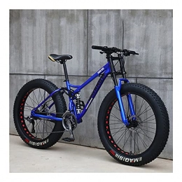 GUHUIHE Bici 26 pollici ruota 27 velocità Adulto Mountain Fat Bike Bike Velocità Velocità Velocità Bicicletta Bicicletta Off-Road Snowmobile Uomo Guida all'aperto MTB ( Color : Blue Spoke wheel , Size : 27 Speed )