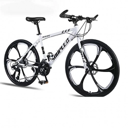 WSS Bici 26 pollici Ultralight Bicycle-Mechanical Brake-Adatto per studenti adulti fuoristrada per lavorare in mountain bike bianco-24 velocità