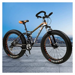 LHQ-HQ Mountain Bike 26"Ruota Fat Tire Mountain Adult Bike 4" Pneumatici Larghi Shimanos 27 velocità Dual Disc Brake Dual-Sospensione, E