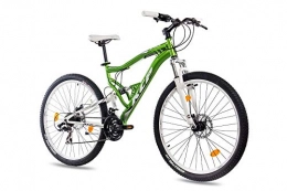 Unbekannt Bici 27, 5 pollici Mountain Bike Bicicletta KCP Attack Unisex con 21 cambio Shimano TX Verde Bianco