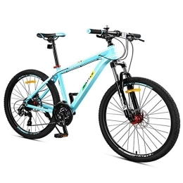 27 velocitagrave; Mountain Bike Adulti Donne Uomo Front Suspension Hardtail Mountain Bike Telaio Alluminio Leggero Biciclette,Blu,24 inch