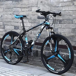 MSM Bici Adulto Mountain Bike, Hardtail MTB con Sospensione Anteriore, 26 Pollici 30 velocità Alluminio Leggero Mountain Bike Nero E Blu 26", 30-velocità