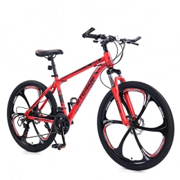 AZXV Mountain Bike AZXV Mountain Bike Dual Dual Disco-Freni a Disco-Freni a Disco-Assorbimento Shock Assorbente MTB Bicicletta, 21 velocità, Ruote da 26 Pollici, più Colori, Bici in Acciaio Red