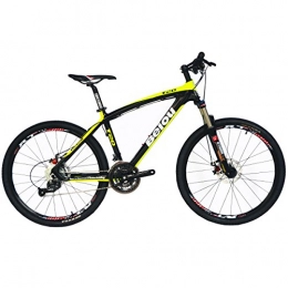 BEIOU Bici BEIOU® Toray T700 in Fibra di Carbonio Mountain Bike Bici Completa MTB Shimano 27 velocità Ruota 66 cm 370 CB004, Green