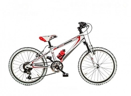 Cicli Puzone Mountain Bike BICI 20 ROCKIES 6V ALLUMINIO FORK SUSP RK20 MADE IN ITALY (BIANCO ROSSO)