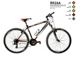 Cicli Puzone Mountain Bike BICI 26 ROCKIES 21V ALLUMINIO FORCELLA BLOCCABILE RK26A MADE IN ITALY NERO ARANCIO (50 CM)