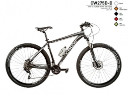 Cicli Puzone Mountain Bike BICI MTB 27, 5 CROW GRUPPO DEORE DISCHI IDRAULICI (NERO OPACO) MODELLO CW275D-D MADE IN ITALY (40 CM)