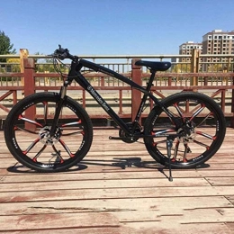 AYDQC Mountain Bike Bicicletta, biciclette da montagna da 26 pollici, Bicicletta da montagna in acciaio ad alta carbonio, bicicletta leggera, bicicletta leggera con sedile regolabile, doppio disco Bike Bike 7-10, f fengo