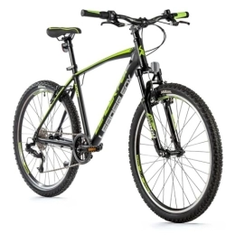 Leaderfox Bici Bicicletta da 26 pollici, in alluminio, per MTB Leader Fox MXC, S-Ride, 8 marce, colore nero, verde, Rh 41 cm